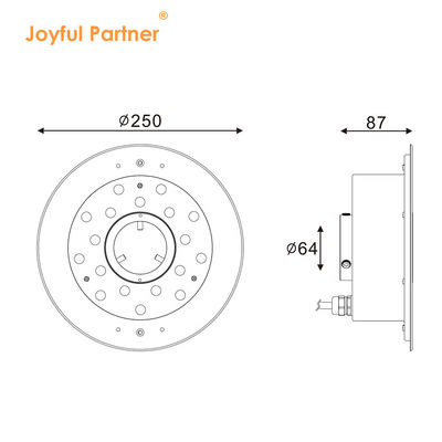 Lampada di fontana subacquea IP68 18W RGB acciaio inossidabile 316 per fontana musicale