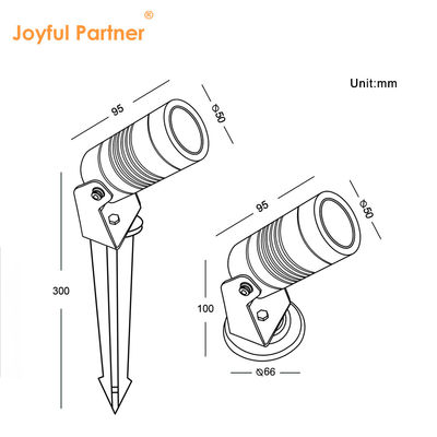 12V 24V IP65 Aluminio 6W 3000k Led Spike Garden Light Outdoor Paesaggio Spot Lawn Light