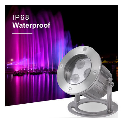 IP68 Acciaio inossidabile impermeabile 316 3x2W luci a LED per stagno con base di montaggio