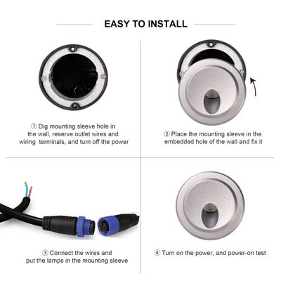 1W alluminio alloggiamento esterni murale luci a LED corridoio LED scalinata luce con IP65 impermeabile