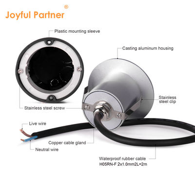 12VDC / 24VDC Cassa di alluminio di fusione moderna Forma rotonda IP65 Giardino luce da parete esterna