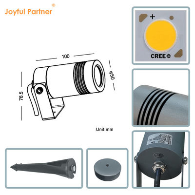 2024 Nuovo corpo in alluminio IP66 impermeabile a bassa tensione 6W CREE COB 12V luci a punta a LED per passeggiata