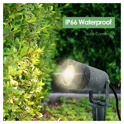 Alta luminosità 1000LM 3500K Bianco caldo 10W LED IP65 Proiettore impermeabile Luci esterne per alberi da giardino