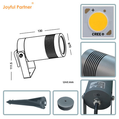 Illuminazione paesaggistica esterna in bianco freddo