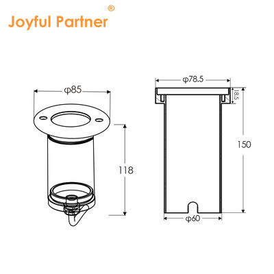 316SS 6W 12V-24V IP67 impermeabile in acciaio inossidabile copertura anteriore COB luci in profondità