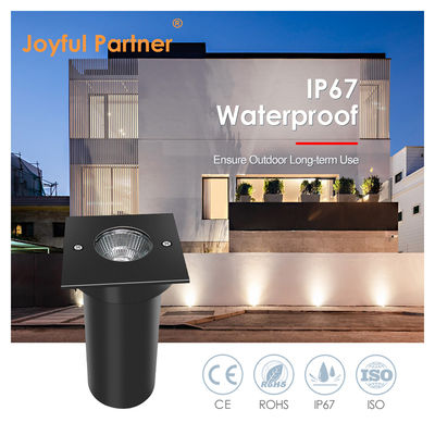 DC AC COB Led Aluminum Square Shape 304ss Copertura anteriore LED Ground Light For Garden