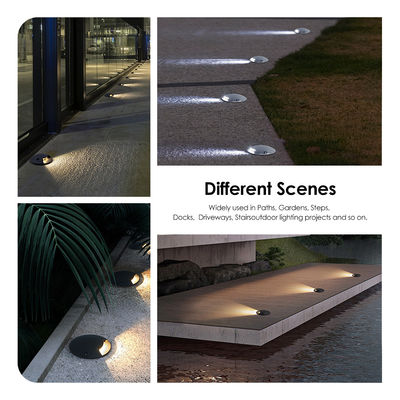 Una vista laterale 12 24 Volt luce esterna montata LED illuminazione passeggiata lampada sepolta passo incastrato
