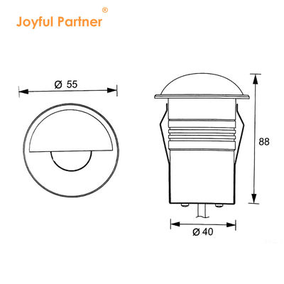Luci interrate interrate 3W impermeabili 24V bianco caldo per paesaggio esterno