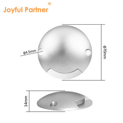 1 W di luce a passo in incasso Ultra Thin DIA70MM H14MM DC24V 3000k Bianco caldo per illuminazione esterna