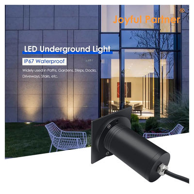 6W COB LED 85mm*85mm Casa in alluminio nero Forma quadrata Luce a LED sotterranee sepolte per giardini esterni