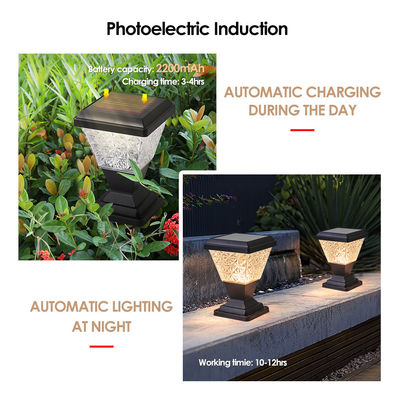 LED luce solare cortile IP65 esterno impermeabile 3,5W 2200mAh materiale anti-UV di plastica con lenti PC per il percorso del portico