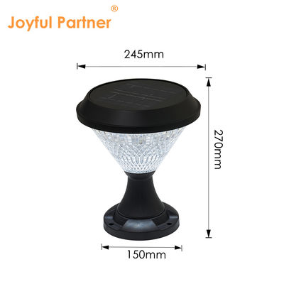 Lampade a bolletto solare Materiale ABS Pannelli a slitta policristallini Epistar SMD DIA245mm IP65 APP Controllato impermeabile