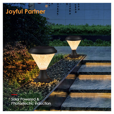 Lampade a bolletto solare Materiale ABS Pannelli a slitta policristallini Epistar SMD DIA245mm IP65 APP Controllato impermeabile