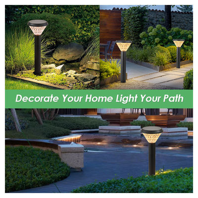 Super luminoso luce solare di percorso di luci di alluminio materiale ABS + PC controllo della luce intelligente bianco caldo per il giardino paesaggistico