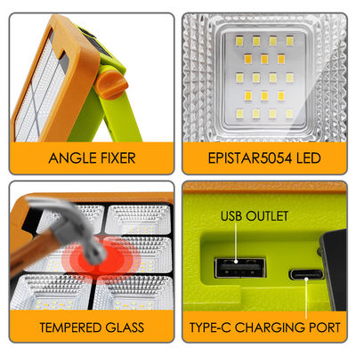 IP65 LED impermeabile luce solare 5054 Epistar LED 1000LM con batteria ricaricabile da 7500mAh
