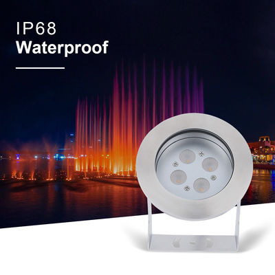 Acciaio inossidabile LED luce subacquea IP68 DC12V 24W bianco caldo 3000K per fontana