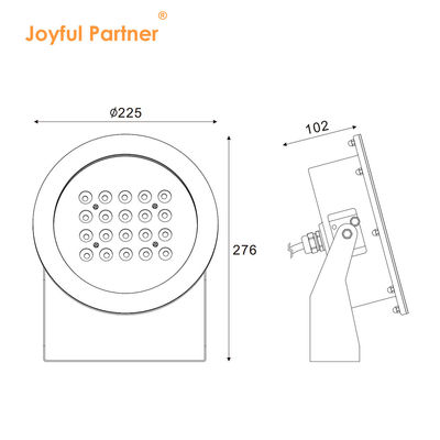 Faretto LED DMX IP68 Impermeabile per Esterni, Alta Potenza 20W 40W 60W 80W RGB 3in1 per Fontana
