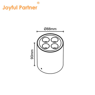 soffitto interno esterno IP65 8w Superficie montata forma cilindrica fresca Bianco 4000K LED Uplights Certificato CE ROHS