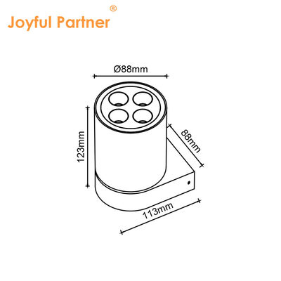 Modern Outdoor Wall Light 8W 3000K Warm White Exterior Lighting per la porta d'ingresso della casa