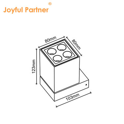 Luce a LED per pareti interne esterne Quadratura 8W DC 24v Bianco caldo SMD LED Casting Alluminio alloggiamento multifunzione angolo del fascio