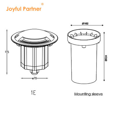 Lampade a conduzione quadrata dimmabile a prova d'acqua IP67 CE ROHS