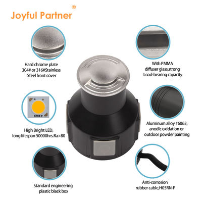 Luce di coperta 12V 24V 2W 3W laterale di 55 diametro con copertura anteriore in acciaio inossidabile