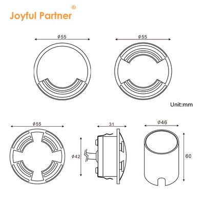 Ultra sottile IP67 impermeabile 2W LED all'aperto illuminazione interna SS316 copertura per il percorso del giardino