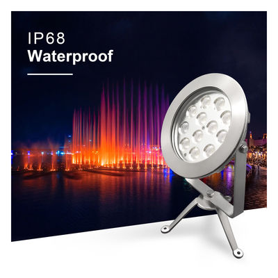 IP68 luce a LED esterna in acciaio inossidabile DMX512 RGBW 12w per l'uso subacqueo supporto DMX controller