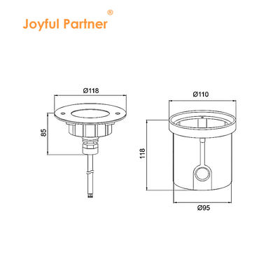 Faretto LED subacqueo impermeabile in acciaio inossidabile 316 DC24V IP68 RGBW 4in1 con lente asimmetrica
