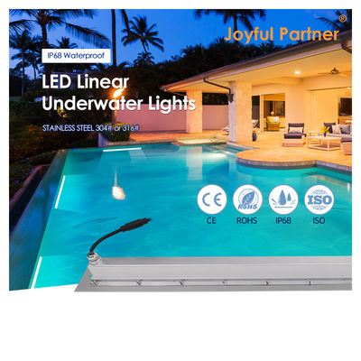 IP68 luce lineare subacquea in acciaio inossidabile 316 24W LED DALI Dimmabile con manica di montaggio in plastica