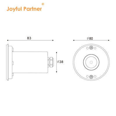LED Mini Marcatore a presa impermeabile 1W 12V DC 8° Angolo di raggio stretto IP68 Illuminazione esterna