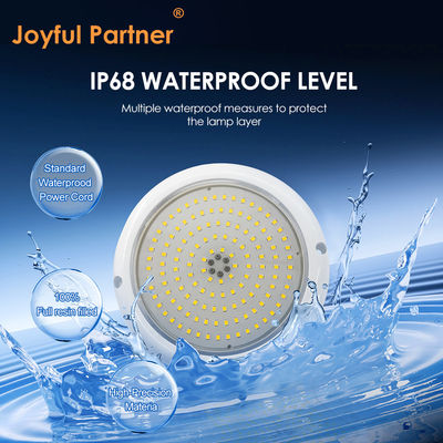 Led piscina luce RGB AC12v Resina riempito piatto RGB ABS corpo caldo superficie bianca montato fabbrica su misura