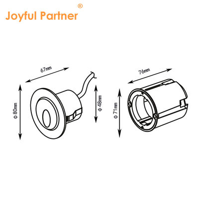 1W alluminio alloggiamento esterni murale luci a LED corridoio LED scalinata luce con IP65 impermeabile