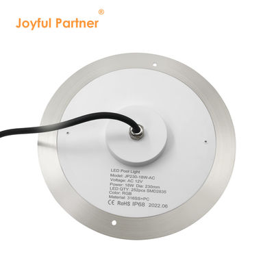 LED Pool Light Ultra Slim Resina Riempita DIA230mm AC/DC 12v PC Supporto di copertura trasparente Personalizzazione