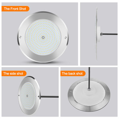 Lampade di piscina a LED subacquee 316 in acciaio inossidabile 25W Smd2835 Riempito di resina Rgb 3000K