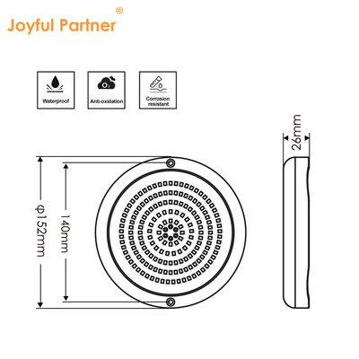 Par56 Resina di piscina esterna riempita SMD 2835 135PCS AC12V RGBW 10w acciaio di alta qualità