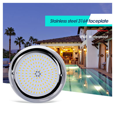 Lampade per piscina Resina riempita Forma piatta RGB Superficie montata SMD LED 152mm Dia