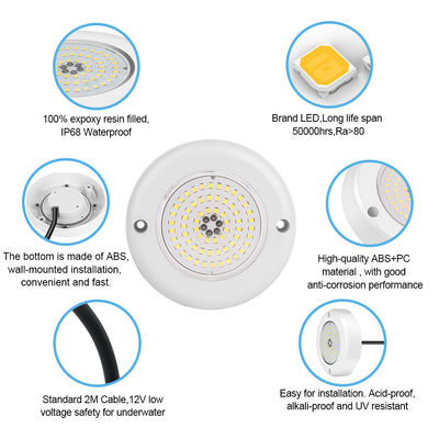 Lampade di piscina Led 6W 18W 35W 42W Sincronizzato RGB Color Change Resina Riempito