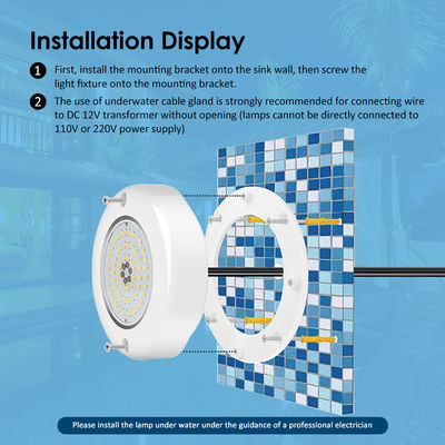 Lampade di piscina Led 6W 18W 35W 42W Sincronizzato RGB Color Change Resina Riempito