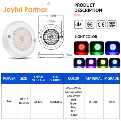 Lampade di piscina Led 6W 18W 35W 42W Sincronizzato RGB Color Change Resina Riempito