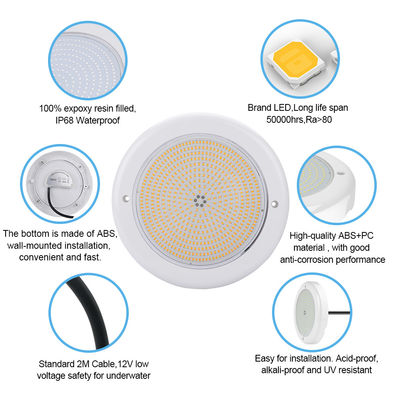 DMX luci piscina IP68 18W AC12V telecomando PC impermeabile PAR56 luce bianca