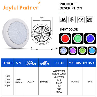 DMX Pool Lamp AC12V 35W IP68 LED impermeabile PAR56 Per piscina