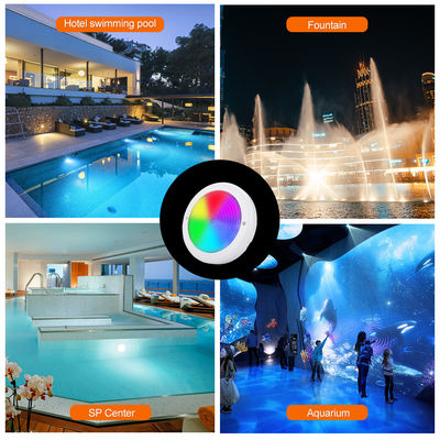 Piscine impermeabili Leggero montato a parete Rgb AC12v Diametro 230mm Spessore ABS Materiale 42W