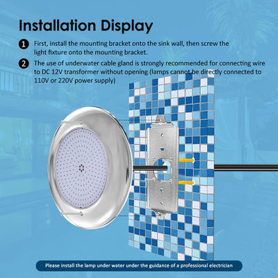 Joyful Pool Lights 12v AC Upgrade SMD Chip RGB Color IP68 All One Set Design per piscina in calcestruzzo