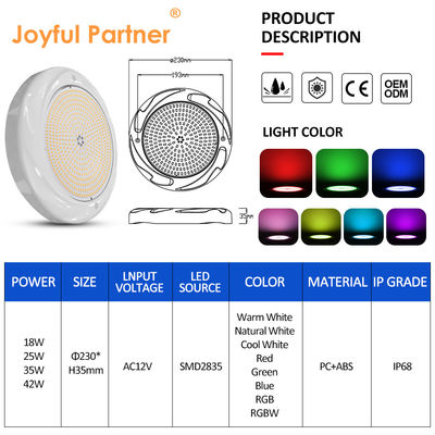 42W di superficie montata LED piscina luce sotto l'acqua 230*35mm ABS Materiale IP68 impermeabile