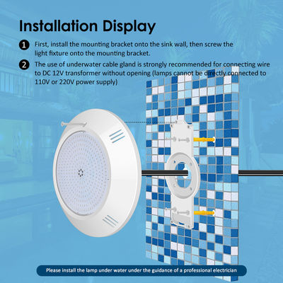25w sotto l'acqua Resina di alta qualità riempita 12V IP68 Bianco caldo 35W Illuminazione piscina per piscina
