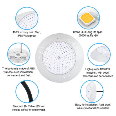 18W Par56 LED piscina di superficie montata LED luci di piscina subacquea AC 12V RGB per giardini di paesaggio acquatico