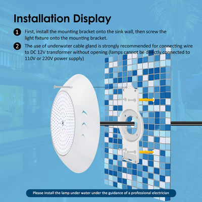 18W Par56 LED piscina di superficie montata LED luci di piscina subacquea AC 12V RGB per giardini di paesaggio acquatico