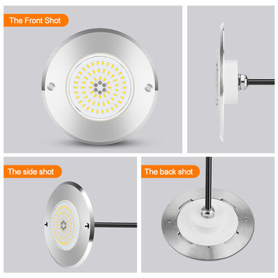 Faretto per piscina a LED RGB Par 56 6W 10W 18W 25W 35W 42W ultra sottile 7,5 mm super slim riempito in resina Tensione AC 12V LED SMD con materiale SS316L