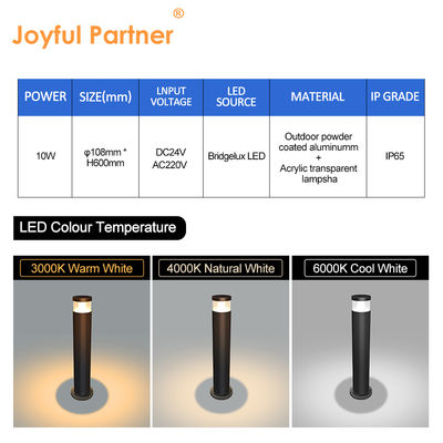 Luci per sentieri da giardino per esterni impermeabili IP65 approvate CE RoHS DC 24v LED Bridgelux 3000K DIA 108MM con trattamento antiruggine